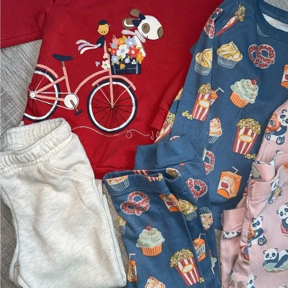 Mayoral set - Red, Blue, and Pink with Fun Prints - Picture 2 of 4